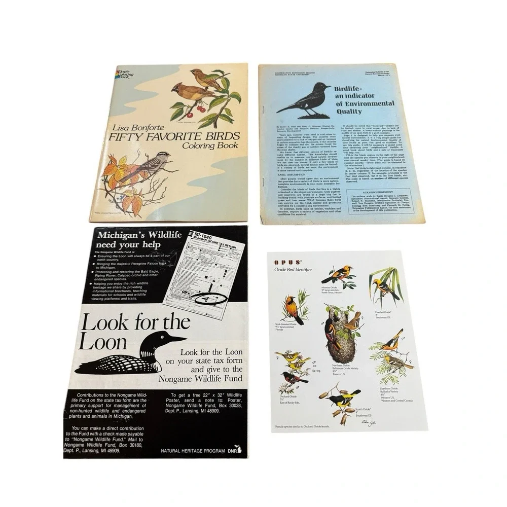Fifty Favourite Birds Colouring Book Look For The Loon Bird Life Oriole Poster
